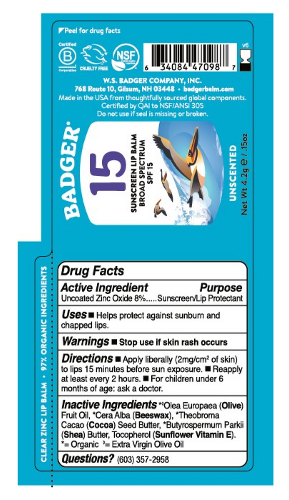 Badger SPF 15 Active Mineral Lip Balm Stick