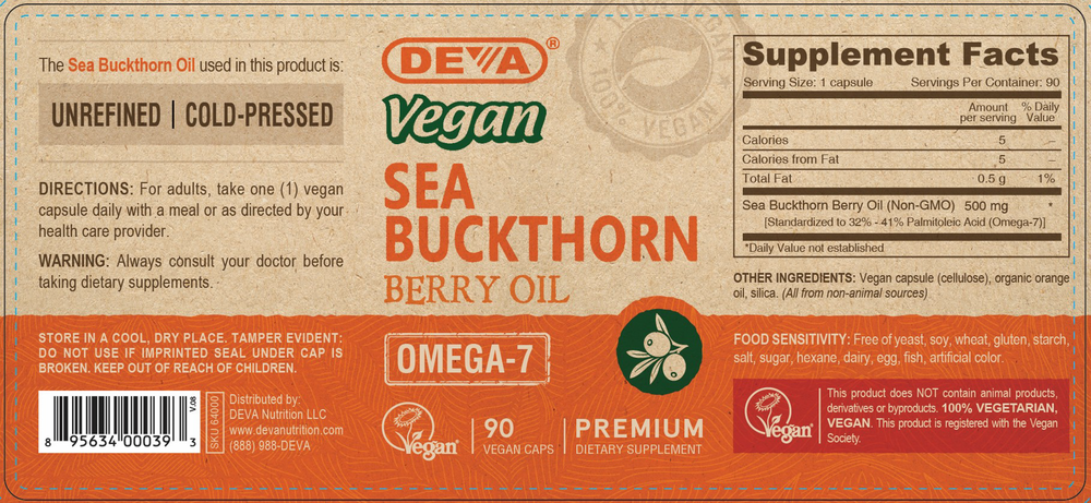 Vegan Sea Buckthorn Oil