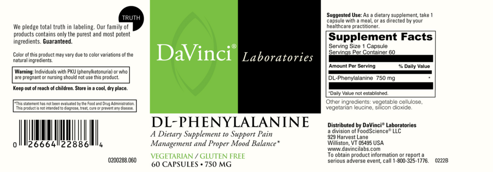 DL-Phenylalanine 750mg