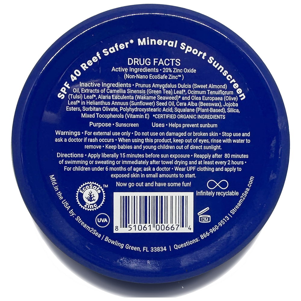 SPF 40 Sport Sunscreen Zinc Balm