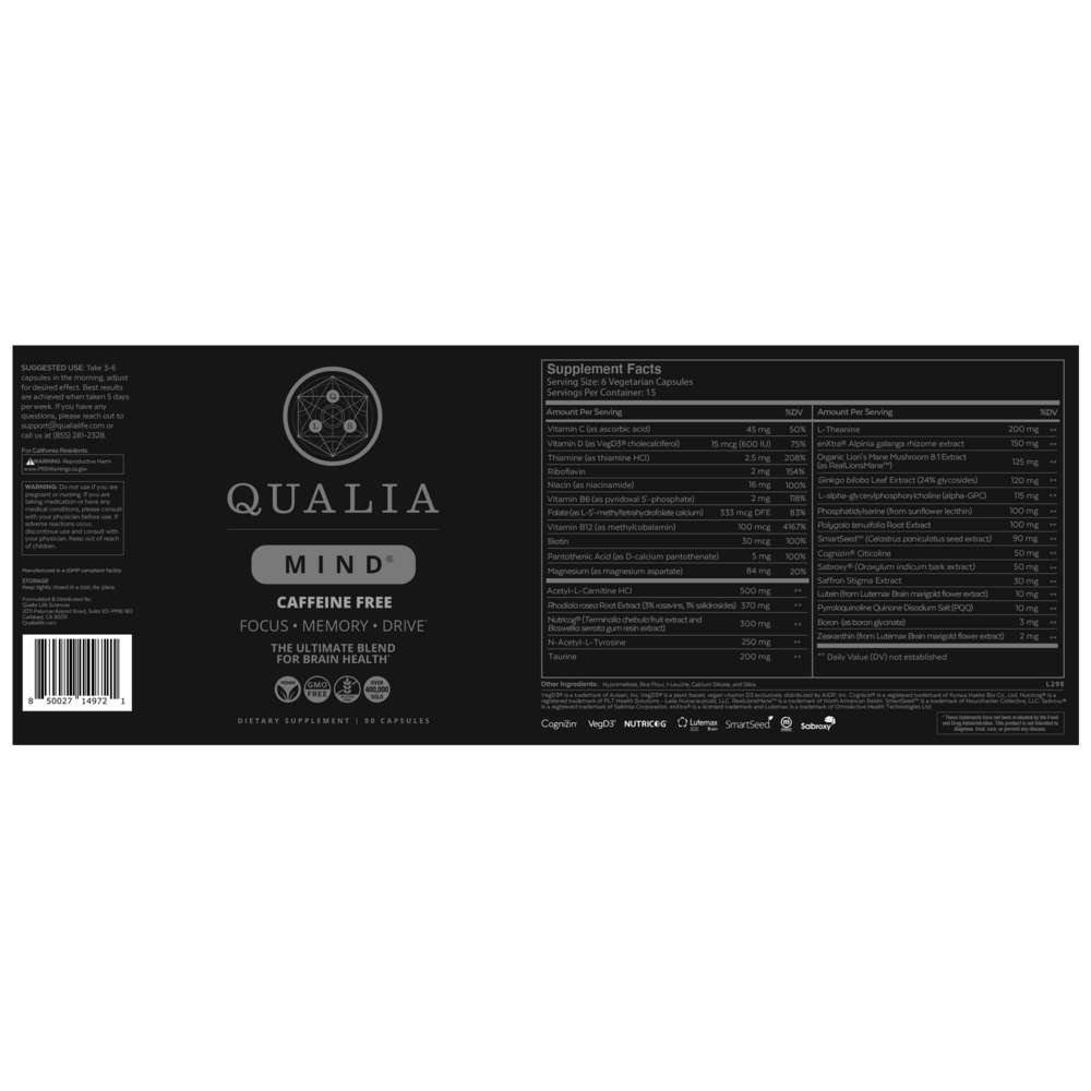 Qualia Mind Caffeine Free