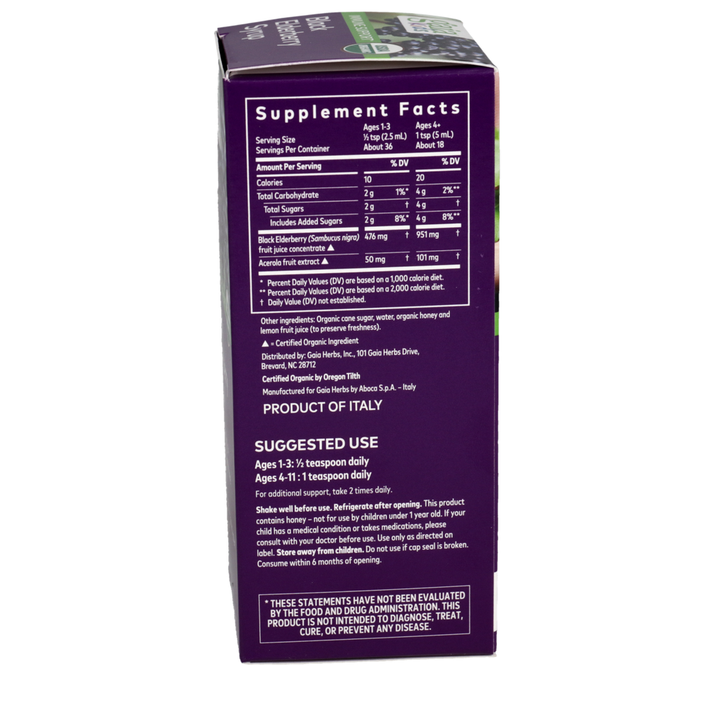 Kids Black Elderberry Syrup
