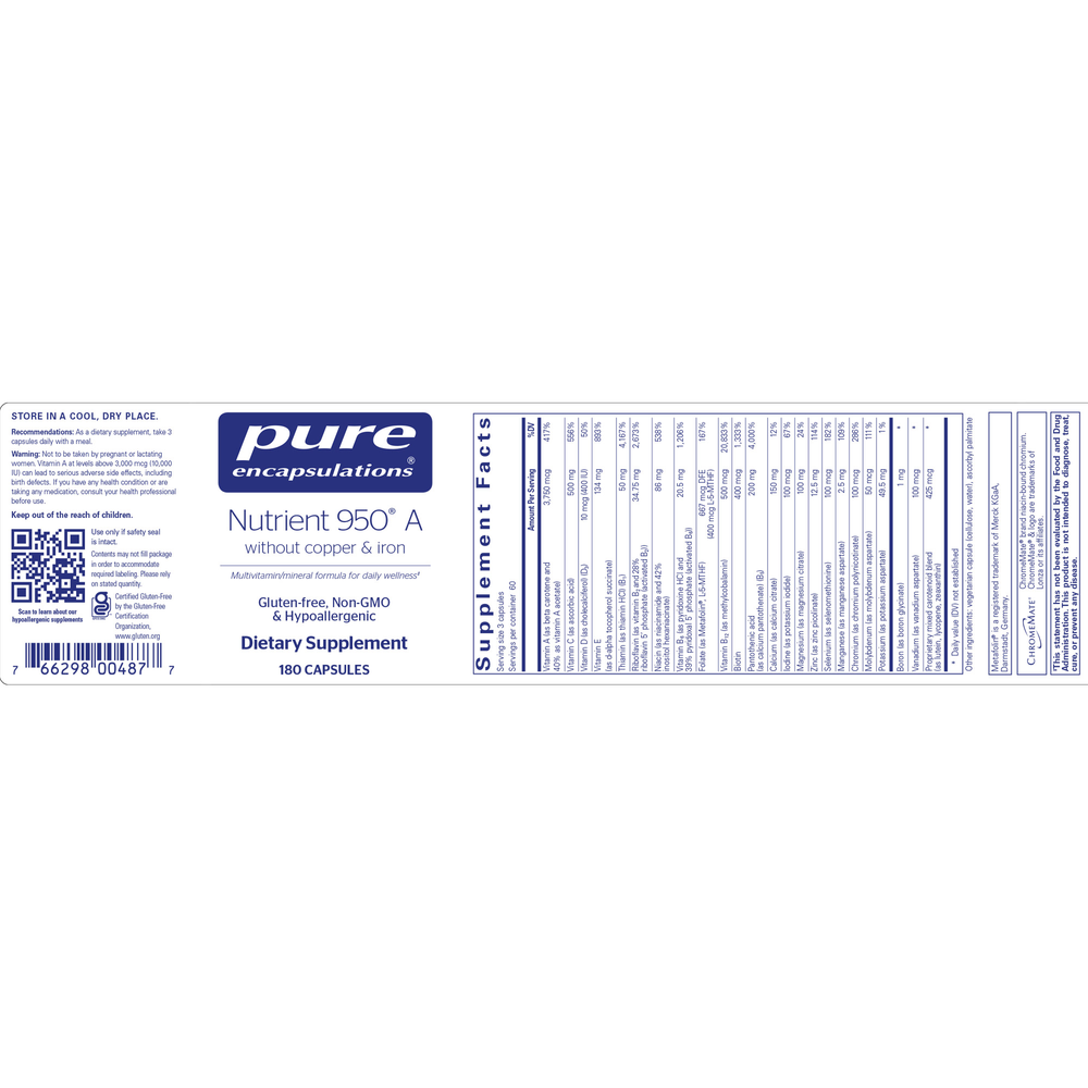Nutrient 950® A without copper & iron