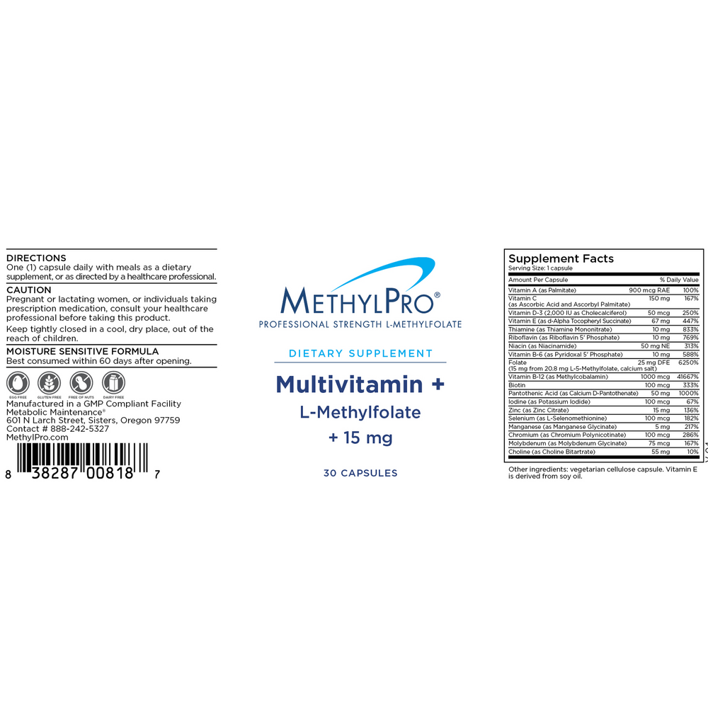 Multivitamin + 15 mg L-Methylfolate