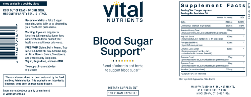 Blood Sugar Support (California Only)