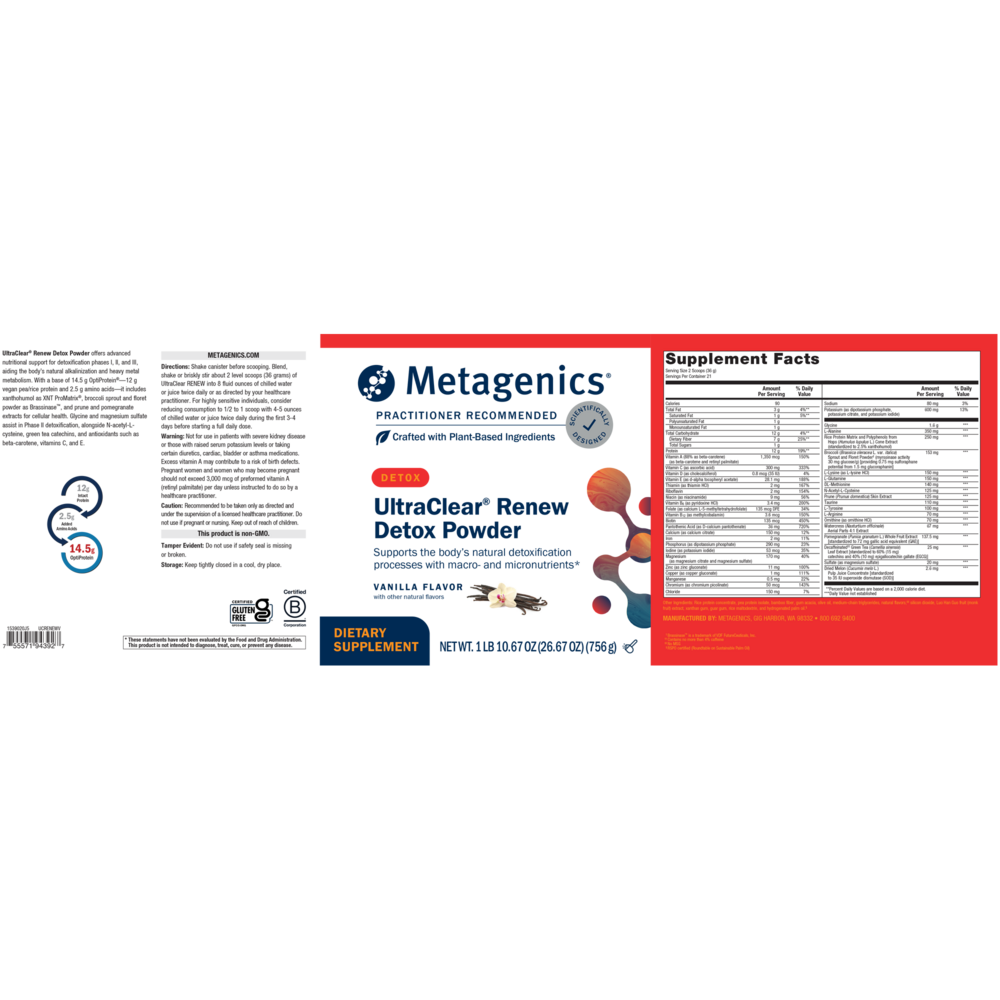 UltraClear® Renew Detox Powder, Vanilla