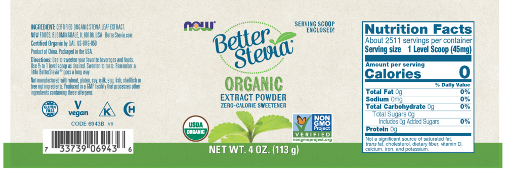 Better Stevia Powder Organic