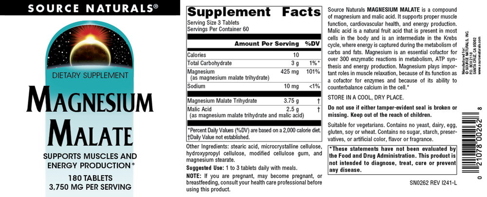 Magnesium Malate 1250mg
