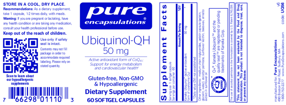 Ubiquinol-QH 50mg