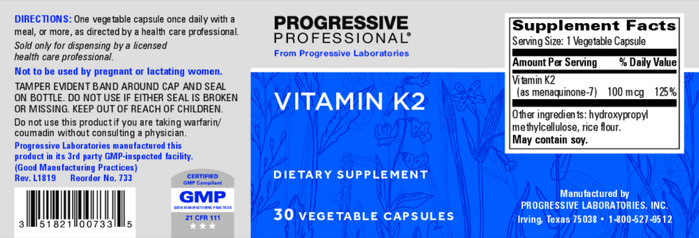 Vitamin K2 100mcg