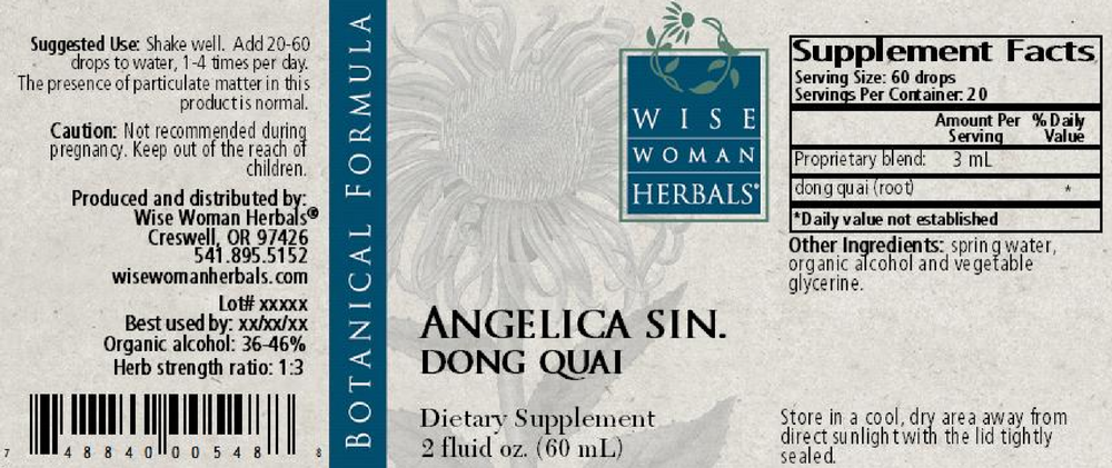 Angelica sinensis - dong quai