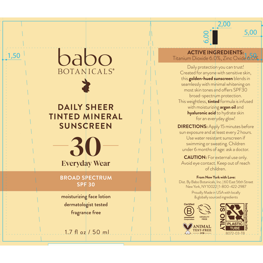 Daily Sheer Tinted Mineral Sunscreen Lotion SPF30 - Natural Glow