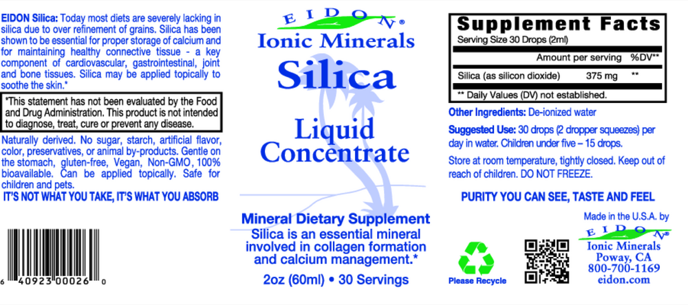 Silica liquid concentrate