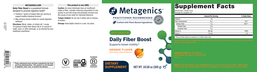 Daily Fiber Boost Orange Flavor