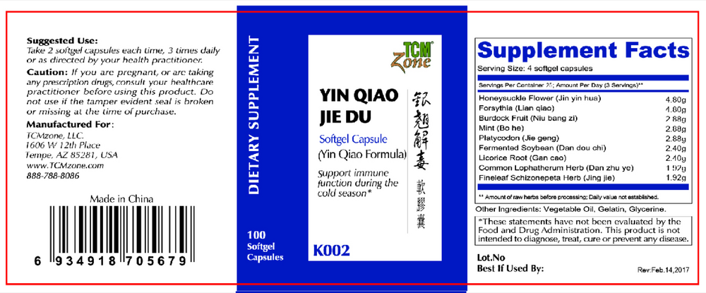 Yin Qiao Formula