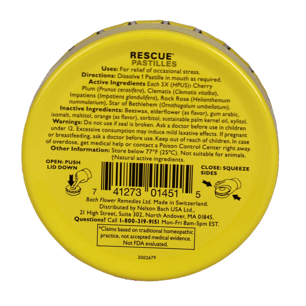 Rescue Pastilles Orange and Elderflower