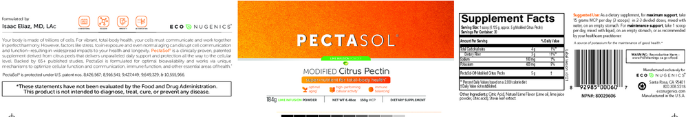 Pectasol Modified Citrus Pectin, Lime Infusion Powder