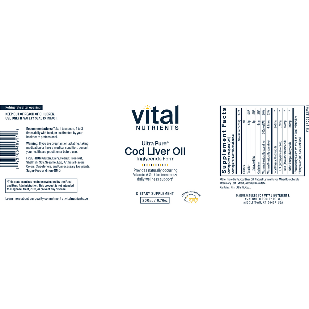 Ultra Pure® Cod Liver Oil