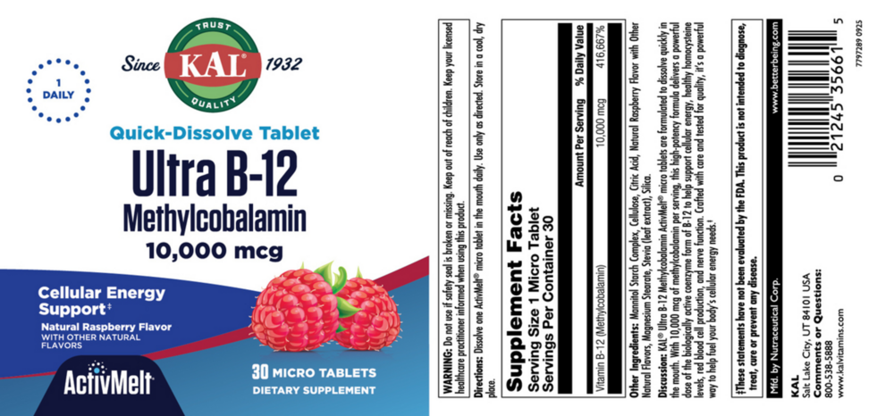 Ultra B-12 10,000 mcg Methyl Raspberry