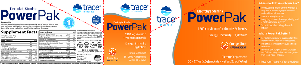 Electrolyte Stamina Power Pak - Non-GMO Orange Blast
