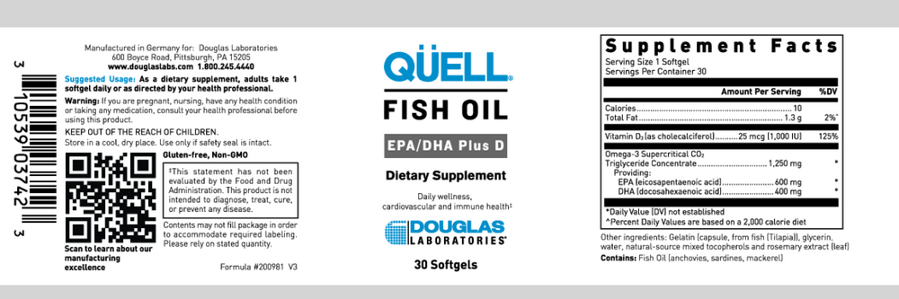Quell Fish Oil EPA/DHA plus Vitamin D