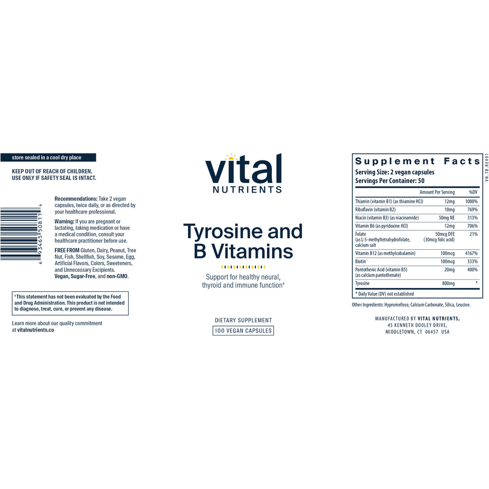 Tyrosine and B Vitamins