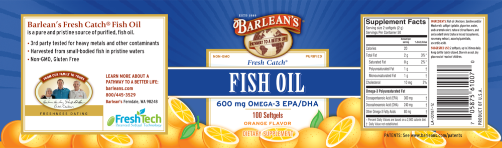 Fresh Catch Fish Oil Orange Flavor