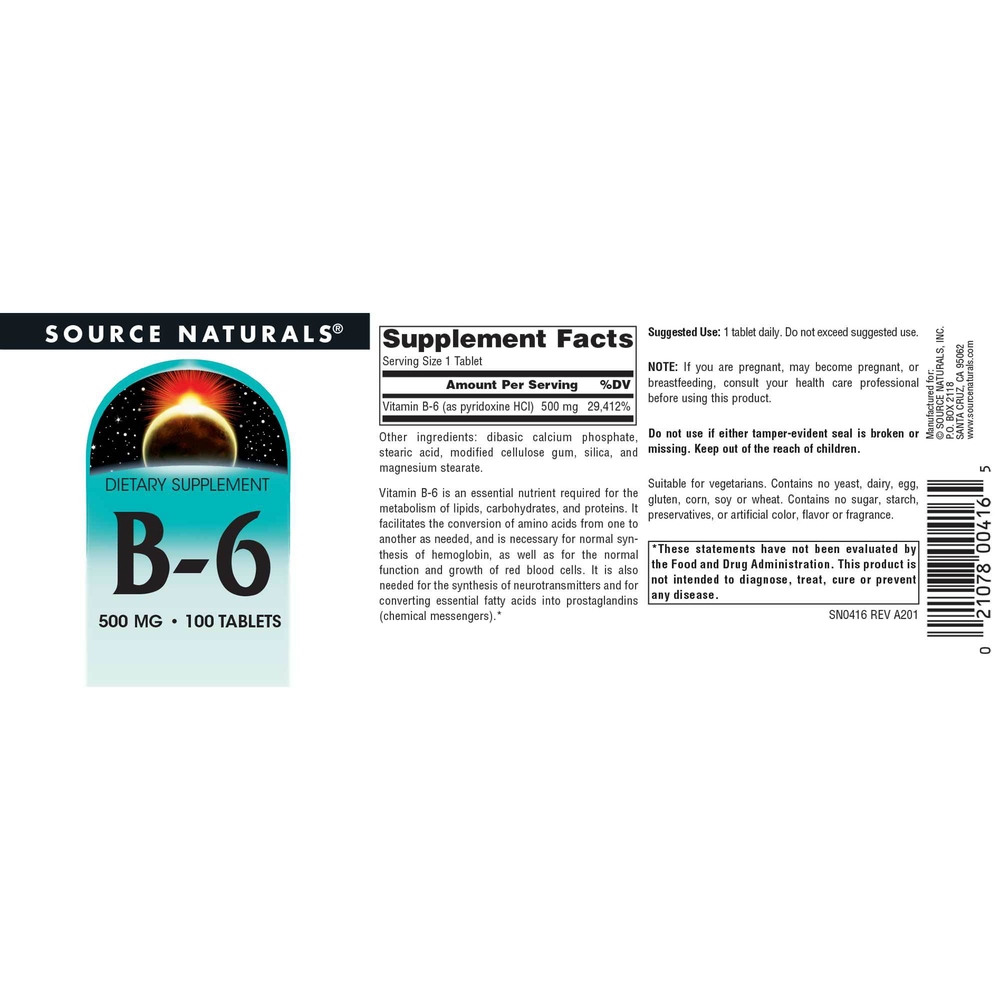 B-6 Immune System Support 500mg