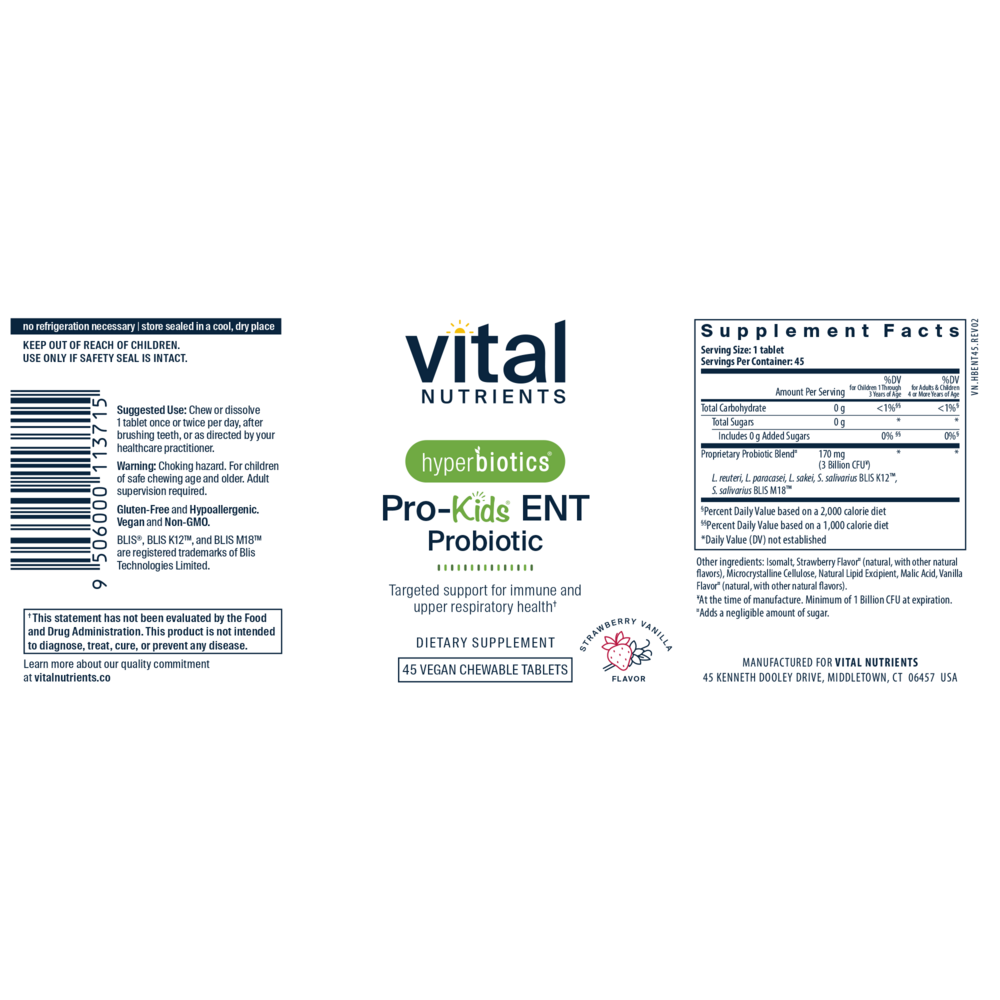 Hyperbiotics Pro-Kids ENT® Probiotic