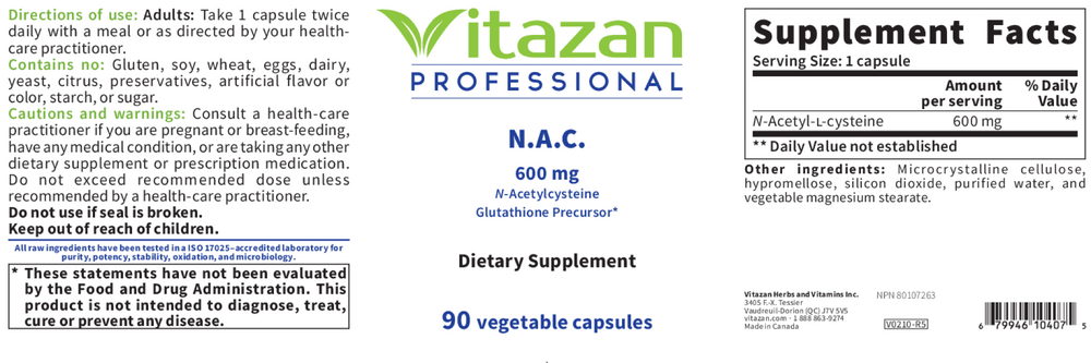 N.A.C. 600mg