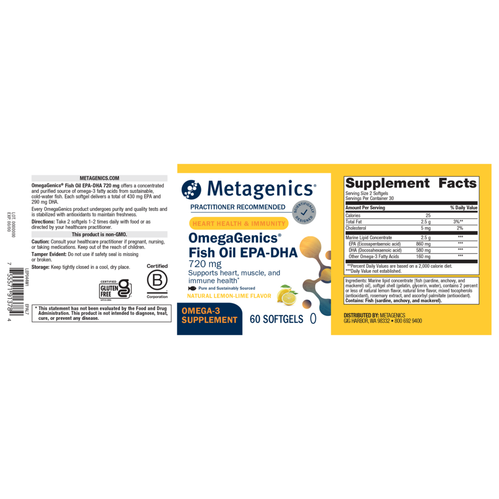 OmegaGenics® EPA-DHA 720 Fish Oil
