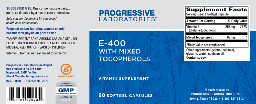 E-400 w/Mixed Tocopherols