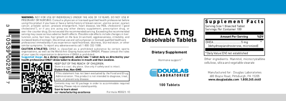 DHEA 5mg Dissolvable Tablets
