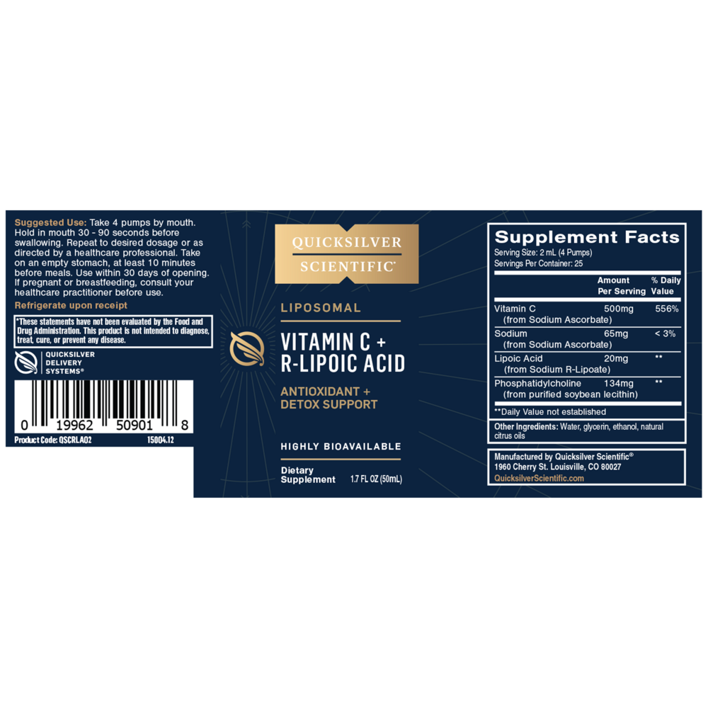 Liposomal Vitamin C with R-Lipoic Acid
