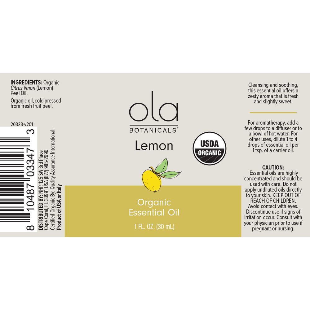 Organic Lemon Essential Oil