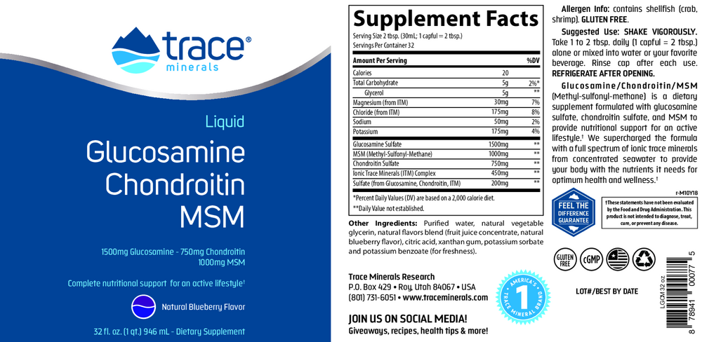 Liquid Glucosamine/Chondroitin/MSM