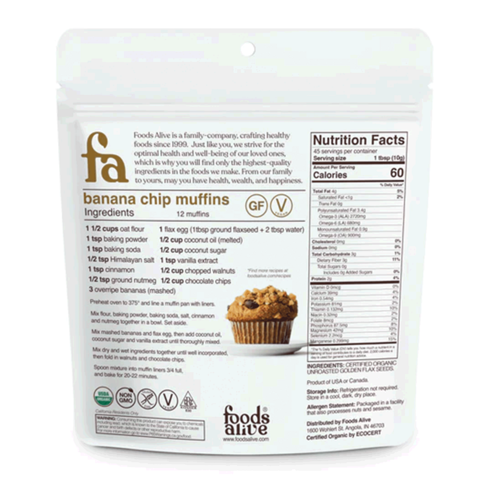Organic Golden Flax Seed