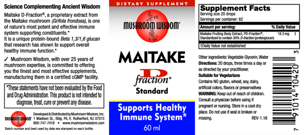 Maitake D-Fraction Liquid Standard