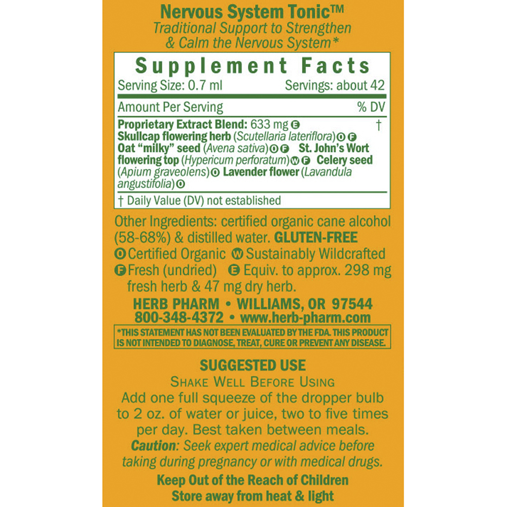 Nervous System Tonic 1oz