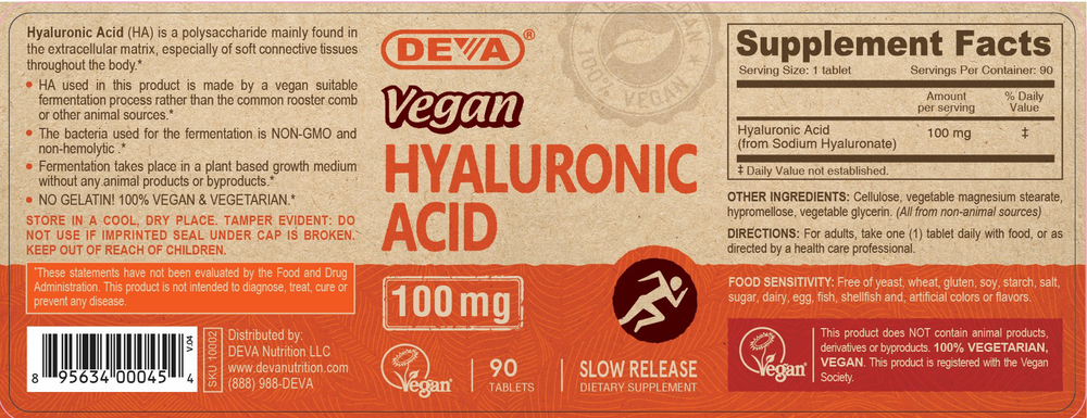 Vegan Hyaluronic Acid 100 mg