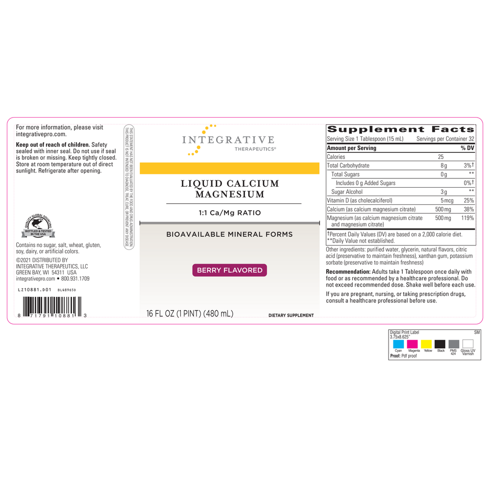 Liquid Calcium Magnesium Berry 1:1
