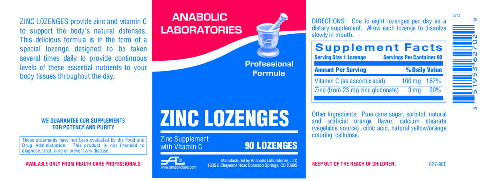 Zinc Lozenges Orange