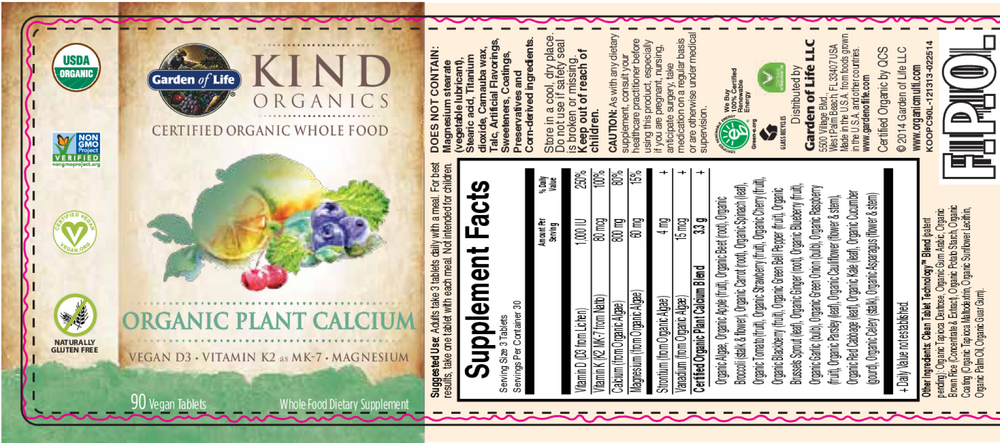 Mykind Organics Plant Calcium