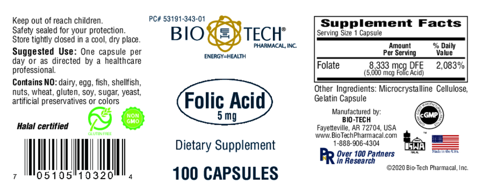 Folic Acid 5mg