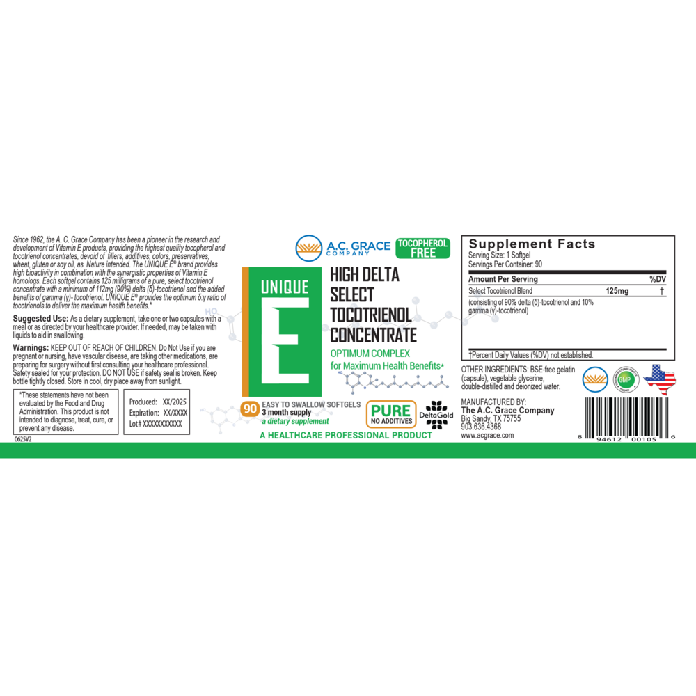 Unique E Tocotrienols
