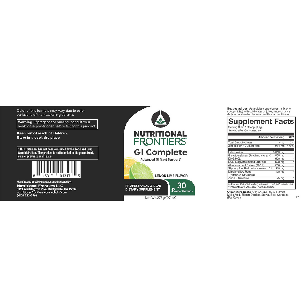 GI Complete Powder, Lemon Lime