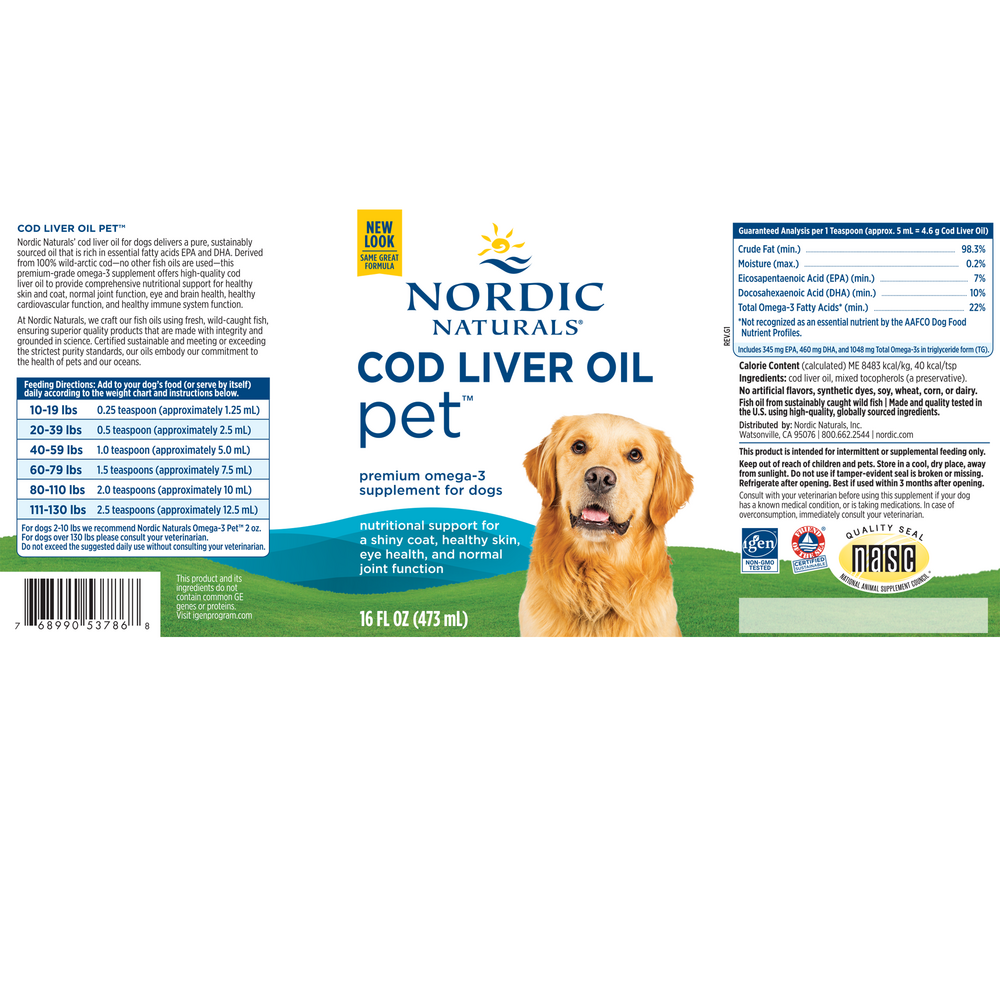 Pet Cod Liver Oil Liquid Plain