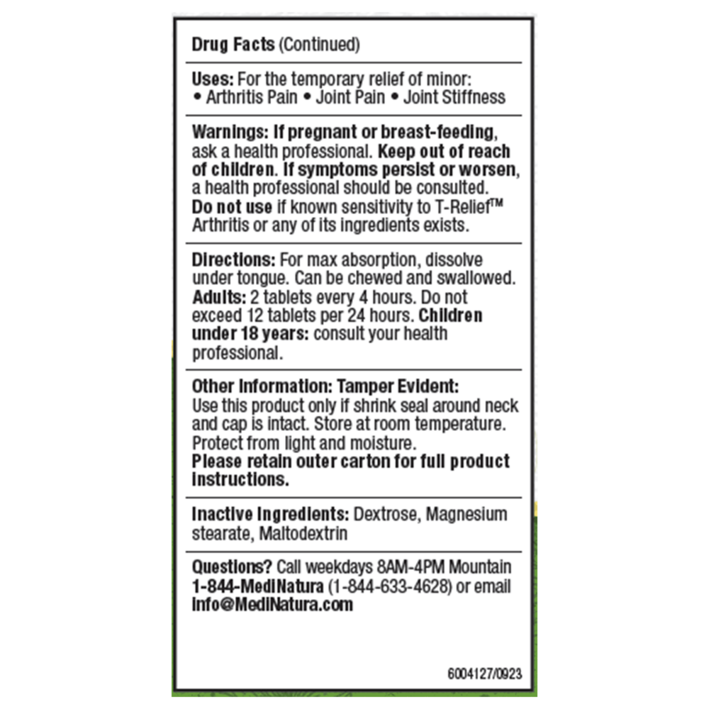T-Relief Arthritis Extra Strength