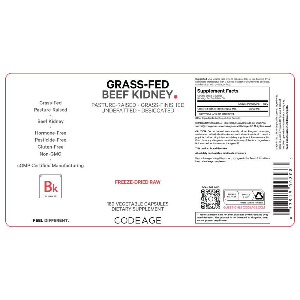 Grass-Fed Beef Kidney