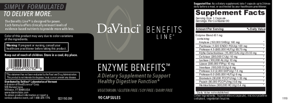 Enzyme Benefits (California Only)